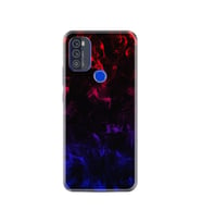 Reeder P13 Blue Max 2021 Kılıf Silikon Desen Blue Red Fire 1637