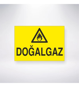 Doğal Gaz 21x28 Arkası Yapışkanlı Levha