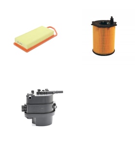 Bosch Filtre Bakım Seti Peugeot 206+ 1.4 HDI Dizel 2009-2010 DV4TD/TED/TED4 Hava + Yağ f. + Yakıt Filtre Bosch