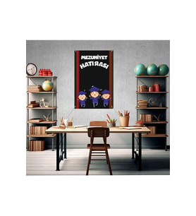 Mezuniyet Hatırası Temalı Fotoğraf Panosu Branda 100x150