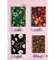 Dökülen yapraklar defter seti A4 defter çizgili + kareli + çizgisiz + A5 notebook defter