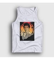Presmono Unisex Beyaz Hawaii Film Scarface Atlet 250838tt (Beyaz)
