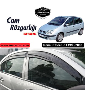 Renault Scenic 1 1998-2003 Uyumlu Mugen Cam Rüzgarlığı Seti Piano Black 4'lü İthal