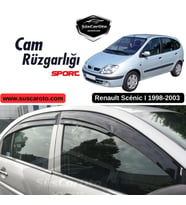 Renault Scenic 1 1998-2003 Uyumlu Mugen Cam Rüzgarlığı Seti Piano Black 4'lü İthal