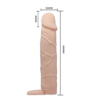 Dolgulu 5 cm uzatıcı kılıf kabartma yüzeyli prezervatif set