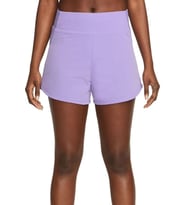 Nike Dri Fit Fitness High Waisted 3" Brief Lined Training Kadın 2 Cepli Antrenman Şortu Mor