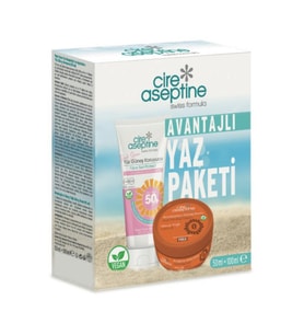 Cire Aseptine Yaz Paket Pink Shine 50 SPF + Bronzlaştırıcı Güneş Kremi Havuç 100Ml