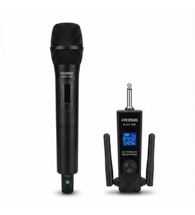 ROSE R-201-EW UHF Kablosuz Dijital El Mikrofonu (Siyah)