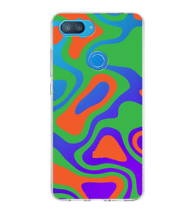 Xiaomi Mi 8 Lite Uyumlu Kapak Renkli Desen Tasarımlı Şeffaf Silikon Kılıf