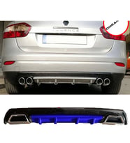 Renault Fluence Mavi Difüzör Çiftli Kare Egzoz Görünümlü D Tip Difizör 2009-2016