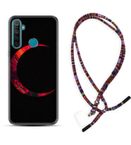 Realme 5i 5 Pro 6i 7 Pro 8 Kılıf Boyun Asklı Rasta Silikon Red Moons 1747