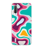 Xiaomi Mi 9 Lite Uyumlu Kapak Renkli Desen Tasarımlı Şeffaf Silikon Kılıf