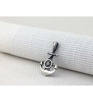 Çapa Dümen Tasarımlı 925 Ayar Gümüş Erkek Kolye Ucu