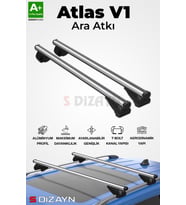 S-Dizayn VW Passat B6 Variant S-Bar Atlas V1 Ara Atkı Tavan Taşıyıcı Barı Gri 130 Cm 2005-2010 A+ Kalite