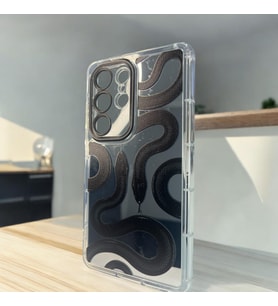 İphone 15 Pro 3d Digital Baskılı Aynalı Darbe Emici Tam Koruma Şeffaf Mika Telefon Kılıfı