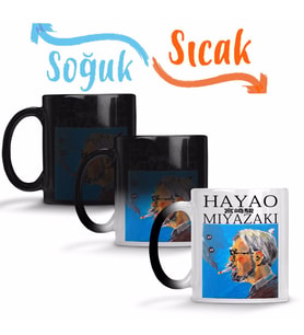 Hayao Miyazaki Thinking Face Sihirli Kupa Bardak Porselen