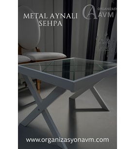Metal Ayaklı Ayna Sehpa