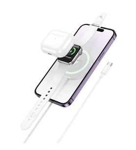 HOCO CW50 15W AirPods + Apple Watch+iPhone 3in1 Kablosuz Manyetik Hızlı Şarj Alet - SSSSSS8405-1