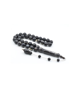Sistemli Küre Kesim Dev Boy Siyah Koç Boynuzu Tesbih 12 Mm