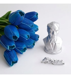 Atatürk Büst Ve İmza Silikon Kalıp 8.5x5x3.2 Cm