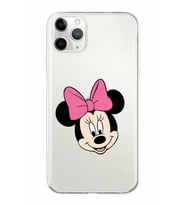 Apple iPhone 11 ProMax Uyumlu Kapak Minnie Mouse Tasarımlı Şeffaf Silikon Kılıf