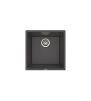 POLEX Cristalüx Granit Evye P-X40 Tezgah Altı Ve Tezgah Üstü Kare Mutfak Evyesi 53,8x44cm (Antrasit)