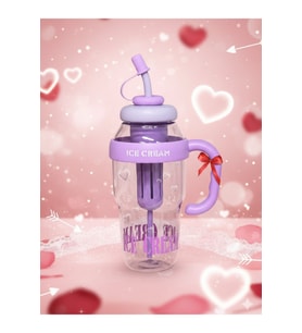 Sevgililer Günü Hediyesi Bıgmug Ice Cream Tritan Pipetli Detoks Matara 1300 ML