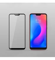 Xiaomi Redmi Note 6 Pro Ekran Koruyucu Full Tam Kaplayan Kavisli Tempered Cam (Siyah)