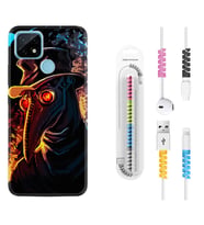 Realme C11 C21 C21Y C25Y C11 2021 Kılıf Kablo Koruma Spiral Silikon Karga 1616