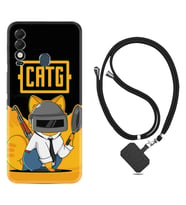 Tecno Spark 8T Kılıf Silikon Boyun Askılı İpli Desenli Silikon Cat G 1677