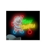 Merry Christmas Yazılı ve Şekilli Neon Tabela