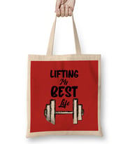 Gym Workout Fitness Lover Motivation Gift Quotes For MEN Women Bez Çanta Uzun Saplı