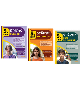 TUDEM YAYINLARI 5.SINIF STÜDYO TÜRKÇE - MATEMATİK - FEN BİLİMLERİ 3'LÜ SET