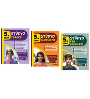 TUDEM YAYINLARI 5.SINIF STÜDYO TÜRKÇE - MATEMATİK - FEN BİLİMLERİ 3'LÜ SET