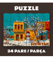Pazil Bi Kurdî Zivistan Kış - Kürtçe Puzzle Yapboz (24 Pare/Parça - A5) (Çok Renkli)