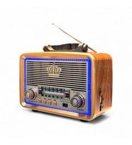 Nostalji Led Detay Radyo,Ahşap Görünüm Nostaljik Radyo (C. Kahverengi)