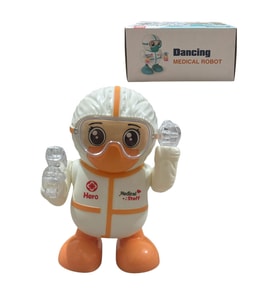 Robot Pilli Işıklı Sesli Müzikli Medical Dancing Robot 18 CM