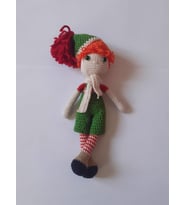 Portakal Yılbaşı Bebeği Amigurumi Organik Oyuncak