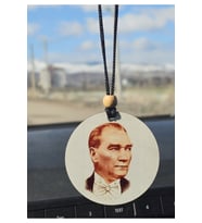 İki Taraflı Atatürk Resimli Araç Dikiz Aynası Süsü