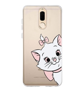 Huawei Mate 10 Lite Uyumlu Marie Kedicik Desenli Şeffaf Telefon Kılıfı