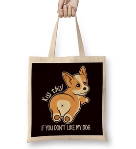 Funny Dog Owner Pets Lover Puppy Fans Animal Rescue Welfare Bez Çanta Uzun Saplı
