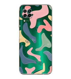 Huawei P40 Lite Uyumlu Kamera korumalı Kapak Abstract Tasarımlı  Şeffaf Kılıf