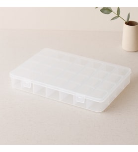 28 Bölmeli Organizer Kutusu - Plastik Şeffaf Kapak