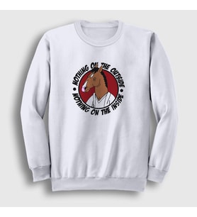 Presmono Unisex Beyaz Nothing BoJack Horseman Sweatshirt 299917tt