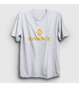 Presmono Unisex Beyaz Logo V2 Binance Bitcoin T-Shirt 324730tt (Beyaz)