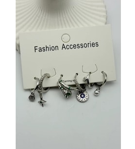 Vip Silver 6'lı Küpe - 25-vip336