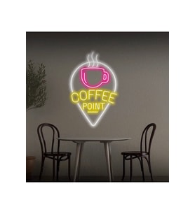 COFFEE POINT Yazılı ve Şekilli Neon Tabela