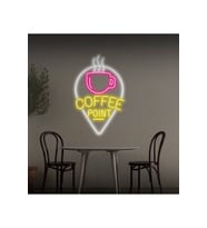 COFFEE POINT Yazılı ve Şekilli Neon Tabela