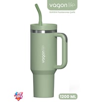 Tumbler Quencher Cup 1200 ML Pipetli Rahat İçim Kulplu SUS304 Paslanmaz Çelik 1.2L Termos 1103-1200ML