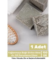 Lüks %100 Doğal Güzel Kokulu El Yüz Saç Vücut Cilt Orijinal Bitkisel Termal Kil Sabunu 100G - 1 Adet